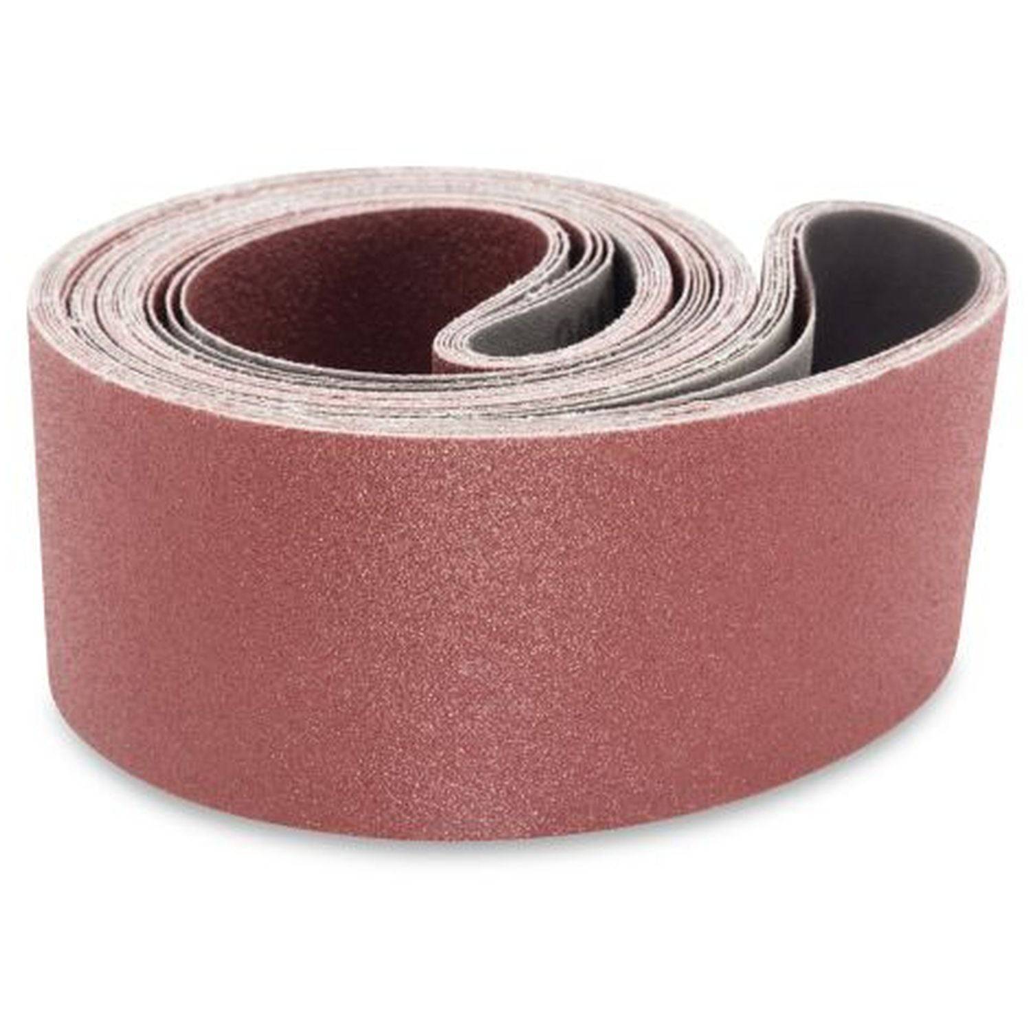 2 1/2 X 48 Inch Aluminum Oxide Wood & Non - Ferrous Sanding Belts, 6 Pack - Red Label Abrasives