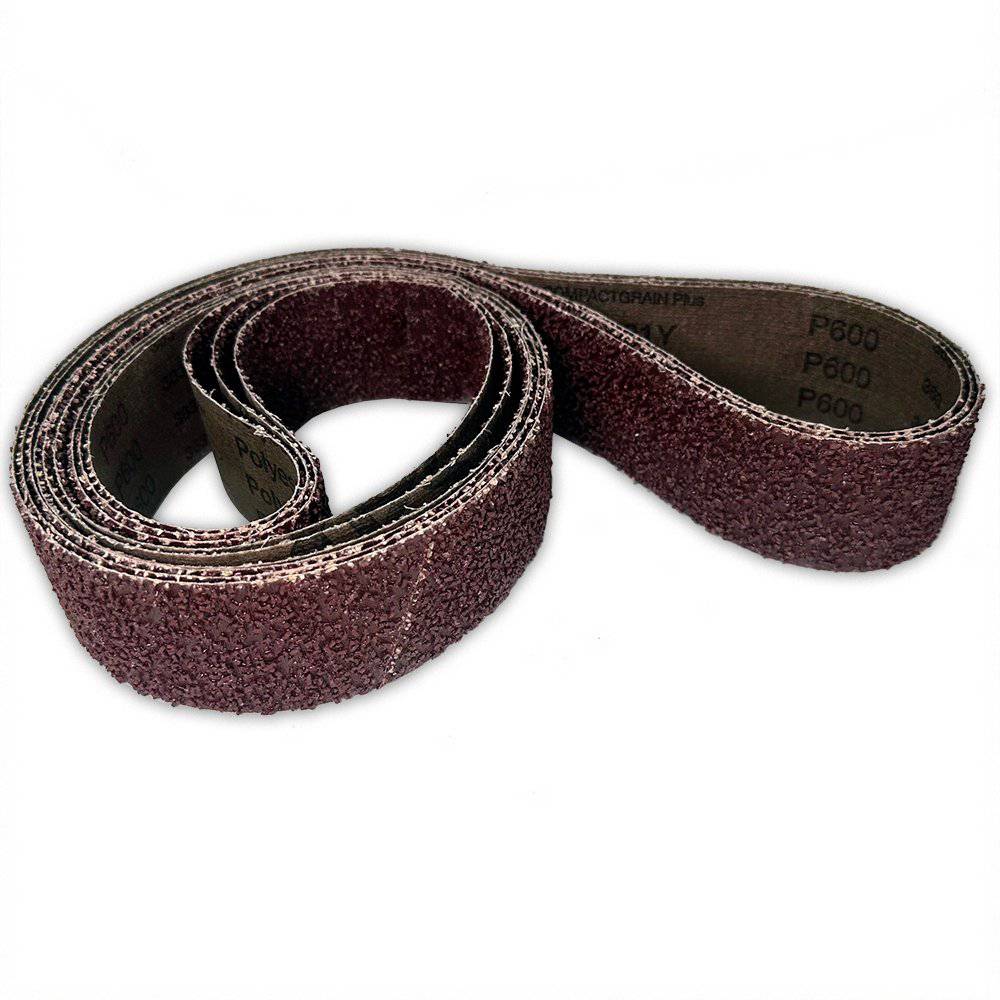 2 x 72 inch Compact Grain Aluminum Oxide Sanding Belts 400 Grit 3 Pack